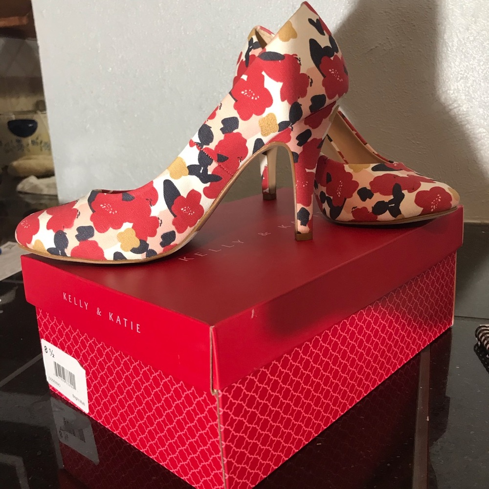 Flowery Kelly and Katie heels